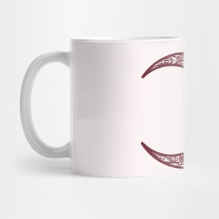 Red Henna Crescent Moon Mug